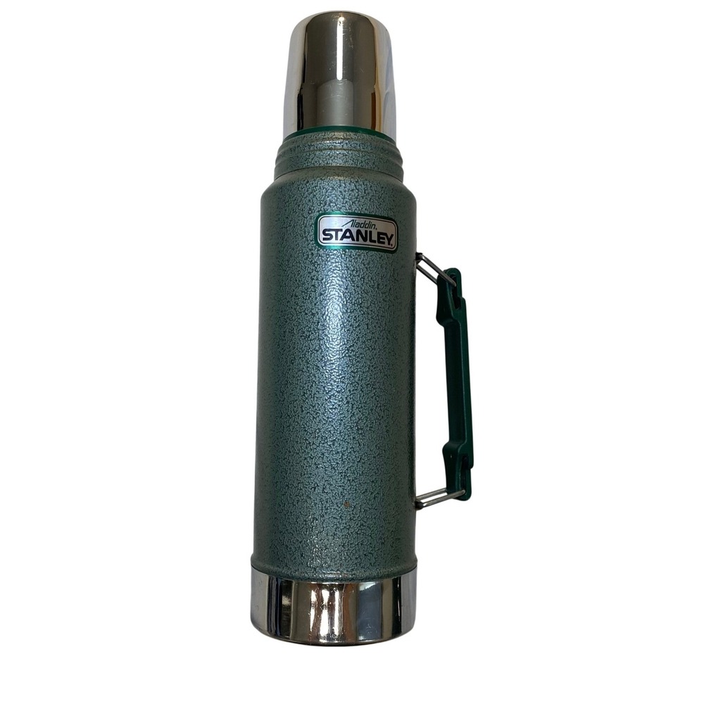 Vintage 1993 Aladdin Stanley A-944DH Quart Thermos Green Hammertone USA - Picture 1 of 14